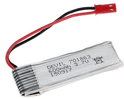 YUNIQUE GREEN-CLEAN-POWER - LiPo Akku 600mAh 3,7V für UDI RC Quadrocopter U818, U818A, U817, U817A | Wiederaufladbar | Flugzeit 6-8 Min, Ladezeit 60 Min, Silber