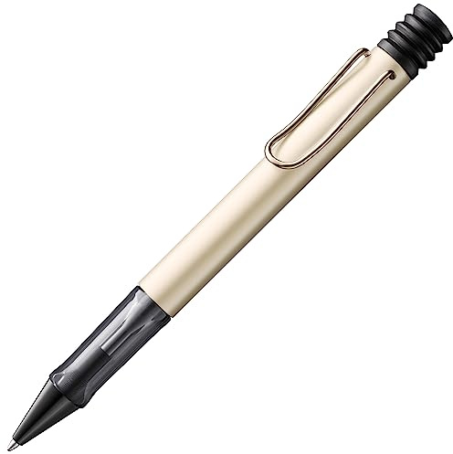 LAMY Lx palladium Kugelschreiber - leichter Kuli mit transparenten, ergonomischen Griff & eloxiertem Aluminiumgehäuse - inkl. Großraummine LAMY M 16 in schwarz & Metalletui