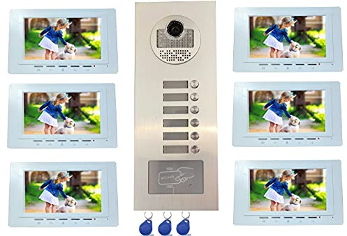 Visiophone Couleur pour 6 logements - 6 Appartements