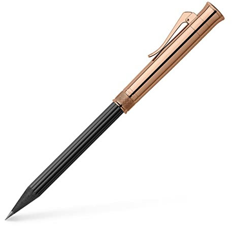 Graf von Faber-Castell 118532 - Perfekter Bleistift Rose Gold, Härtegrad B, mit eingebautem Spitzer, Radierer und Kappe zum Verlängern