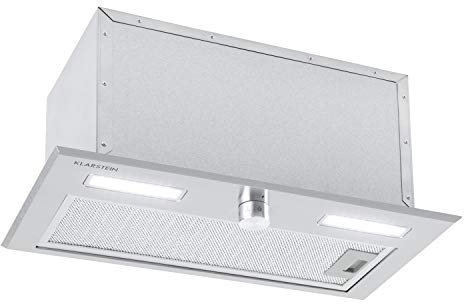 Klarstein Simplica 52 Module ventilateur, hotte encastrée, largeur 52 cm, débit d'air extrai : 400 m³/h, recirculation possible, 3 niveaux, éclairage LED: 2x 1,5 W, hotte aspirante, inox