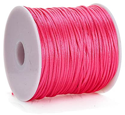 50 M/Rolle, 1 Mm, Baumwollkarte, Mehrfarbig, Knotenschnur, Nylonseil Für Schmuckherstellung, Zubehör, Diy, Geflochtenes Armband