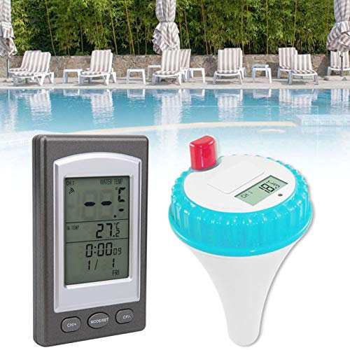 Temperaturstation mit Poolthermometer Raumklimastation mit Poolthermometer Digitales Funk-Poolthermometer Schwimmendes Poolthermometer Thermometer Pool Pool Zubehör