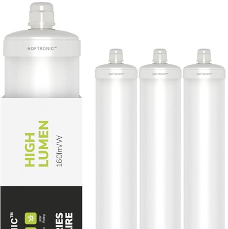 HOFTRONIC - 4er Pack LED Feuchtraumleuchte 150cm IP65-32W 5120 Lumen (160lm/W) - 6500K Tageslichtweß - Verknüpfbar - Kellerleuchte, Nassraumleuchte - Feuchtraum Wannenleuchte