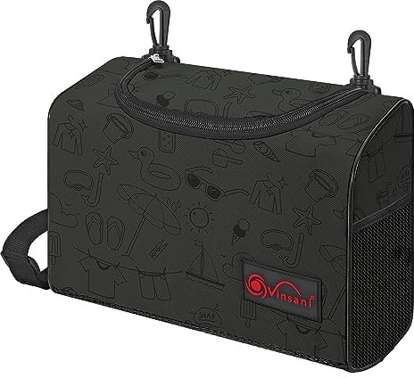 Vinsani Bolsa organizadora de almacenamiento de pinzas de ropa impermeable con clips dobles, correa de hombro y cintura con capacidad para hasta 300 pinzas, adecuada para uso en interiores y