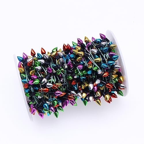 Wambere 10 m Weihnachtsperlenkette Kunststoff Glühbirnen Lichterkette Christbaumschmuck Weihnachtsschmuck Weihnachtsbaum Anhänger Weihnachtsbaum Deko Weihnachtsbaumschmuck für Szenendekoration,Grün
