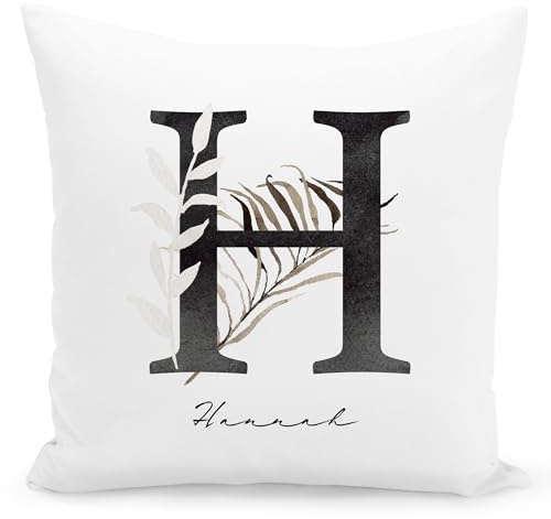 DEL MÀ Unique & Personal Buchstaben Kissen personalisiertes Kissen mit Namen Boho Zierkissen Couchkissen Dekokissen Deko Sofakissen 40x40 cm inkl. Füllung und Bezug