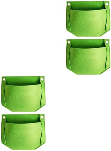 PRETYZOOM 4stücke Wandhängende Filztaschen Aufbewahrungsbeutel Für Pflanzen Vielseitige Organizer Für Innen Und Außenbereich Grünes Design Für Kreative Gartengestaltung
