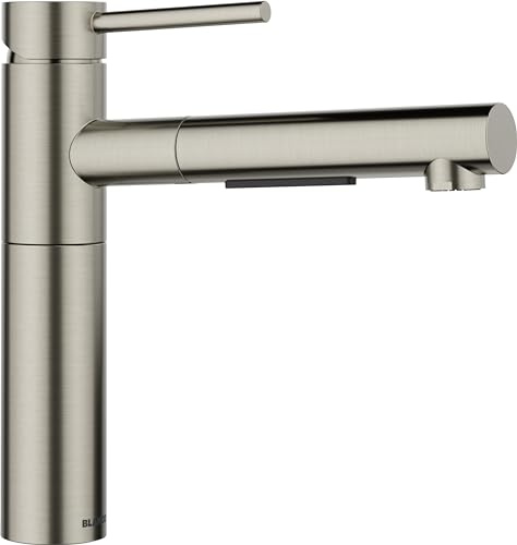 BLANCO ALTA-S II | Küchenarmatur | Mit herausziehbarem Schlauch | Hochdruck | [4,5x23,2x22,6 cm] | Wasserqualität & wassersparend | Rückflussverhinderer | Keramik Kartusche