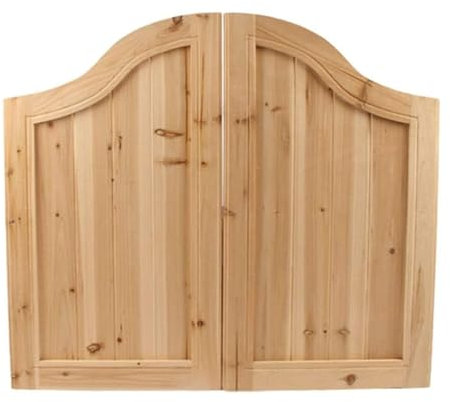 QIANMEI Saloon-Schwenktüren Aus Unlackiertem Holz, Bauernhaustüren Mit Gewölbter Oberseite, Inklusive Scharnieren, Zauntoren, Anpassbar (Size : 95x100cm)