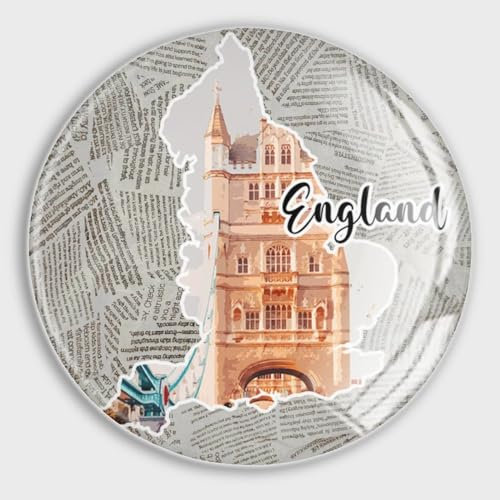 luckluccy Glasmagnete mit englischem Landschaftsmotiv, kleine Magnete, Stadtreise, niedliche Kühlschrankmagnete für Küche, Büro, Whiteboard, Geschirrspüler, 4 Stück