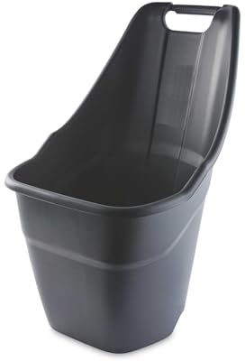 Large Rolling Garden Cart with Wheels Multi Purpose Outdoor Plastic Wheelbarrow Trolley Caddy