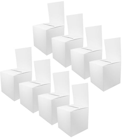 LABRIMP 8pcs Multi-functional Cardboard Raffle Box Lottery Case Tickets for Office