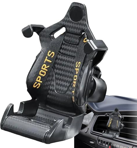 Renchey Soporte para teléfono para automóvil, Soporte para teléfono para automóvil - Soporte Giratorio para Asiento de Carreras para Coche,Ventilación de Aire de Cuna Manos Libres para automóvil con