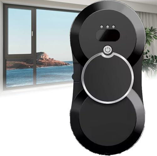 XGHDPBM Robot lavavetri, aspirapolvere robot intelligente for vetri con potente aspirazione da 2800 Pa, robot lavavetri con getto d'acqua, telecomando, for finestre interne/esterne, specchio