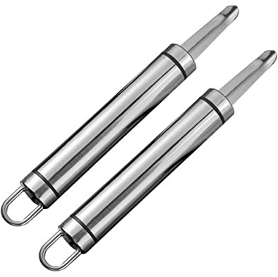 Amosfun 6 Pz carotatore in Acciaio Inossidabile Cucina Longan Corer conveniente Dispositivo di rimozione del Nucleo levatorsoli levatorsolo carotiere Longan Multifunzione Silver