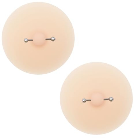 Gissroys Women Nipple Covers Pasties With Faux Piercing Lingerie Reusable Breast Sticker Adhesive Sticky Bra Intimates Accessies