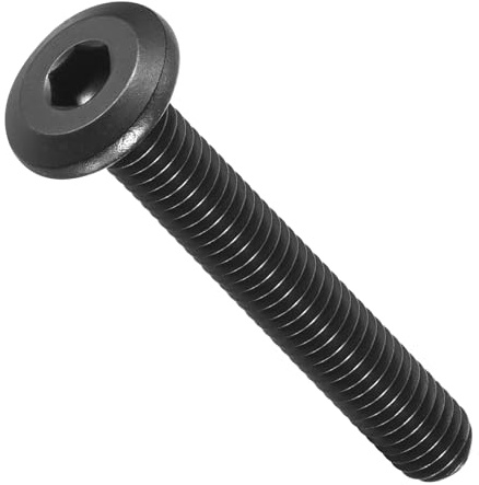 METALLIXITY Flat Head Hex Socket Cap Screws M6-1x40 10Pcs | 304 SS Hex Socket Furniture Bolts Screws - for Furniture Woodworking Project Black