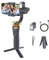 Stabilisateur Smartphone 3 Axes avec Micro Cravate Inclus – Gimbal Pro pour iPhone/Android – Trepied iPhone avec Lumière LED, Suivi Automatique, Support téléphone pour Filmer Idéal Vlog, TikTok,