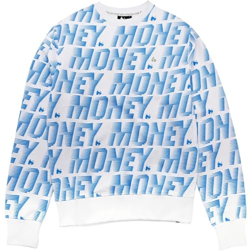 Money Mens Zoom Ape Crew Long Sleeve Cotton Campanula Blue M