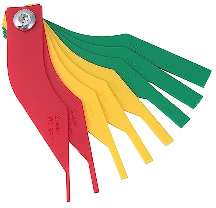 2pcs Brake Pad Measuring Scale Plastic Disc Brake Thickness Gauge Tester