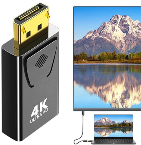 Generisch Adaptador a HD - Cable USB HD de 4 k60 Hz, conector chapado en oro, cable de conexión compatible para monitor, proyector, PC, portátil, TV, cine en casa, oficina, accesorios de presentación