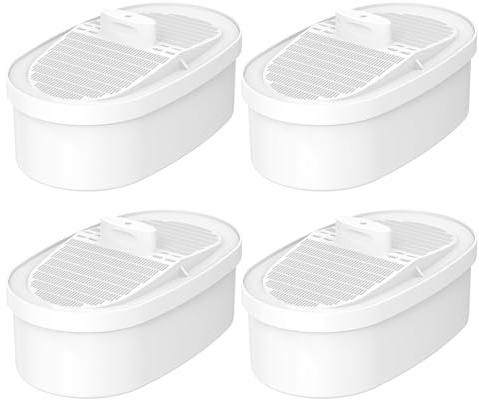 Lot de 4 filtres à eau de rechange pour système de filtration d'eau - Cartouches de filtre à eau compatibles avec WD-WFD-24, WD-WFD-40, WD-PT-04, WD-PT-07, WD-PT-05 - Réduit les impuretés, le chlore