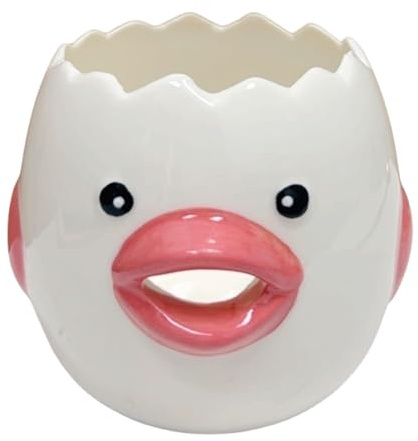 Cute Vomiting Chicken Egg Yolk Separator, Efficient Kitchen Baking Assistant Tool, Practical Household Egg Filter for Easy Splitting, Dishwasher Safe, Pink Color.