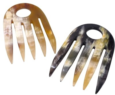 1 x Hornkam Afrokam Anna slingkam 13 cm mycket grov