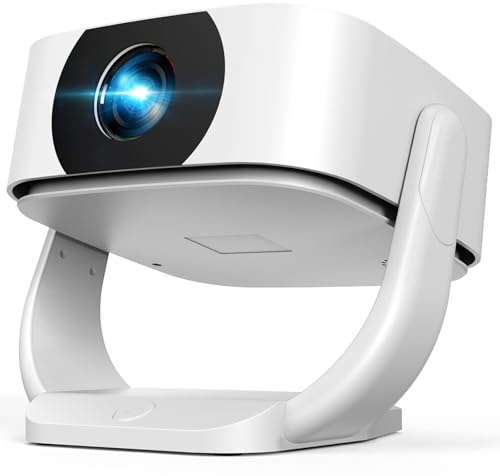 [Built-in Apps] Beamer, Native 1080P, WiFi Buetooth Tragbar 50% Zoom 270°Drehbar Projektor für Heimkino/Outdoor, Kompatibel Mit Laptop/Smartphone/Maus
