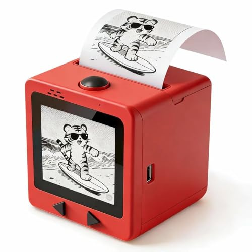 Appareil photo à impression instantanée avec imprimante thermique intégrée, appareil photo numérique pour enfants avec écran, imprimante photo portable sans encre pour jeu créatif et photographie