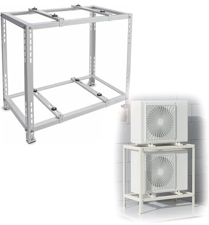 Soporte universal resistente para bomba de calor para aire acondicionado con absorción de impactos y nivelación