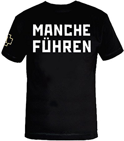 Rammstein T-Shirt Manche Führen Manche Folgen schwarz, Offizielles Band Merchandise Fan Shirt mit Brust- und Rückendruck