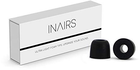 3 Paires INΛIRS AIR2 (S/M/L) - Embouts d'écouteurs en Mousse à mémoire de Forme: Bien Plus de Confort qu'avec des Embouts en Silicone