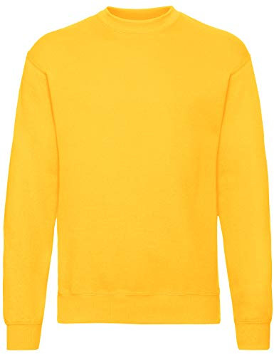 Fruit of the Loom Men's Set-In Classic Sweater, Sunflower, Medium