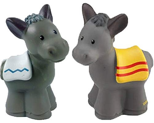 Little People Fisher Price Nativity Manger Replacement Two (2) Donkey (Pair of Donkeys)