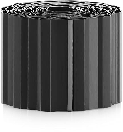 com-four® Borde de plástico para césped, macizos de Flores o como Borde de Corte - Longitud Ajustable - 10 x 900 cm