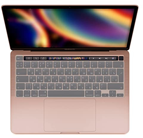 MiNGFi Transparent MacBook Tastaturschutz,Esc-Taste & Touch Bar, EU/ISO | Für MacBook Pro 13 M1/M2 A2338 (2020-2023), A2289 (2020), A2251 (2020-2021), Pro 16 A2141 (2019-2021),Silikon, Transparent