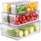 Organizador frigorifico Juego de 7,Organizador de despensa Cajas de Almacenaje de Refrigerador Caja para Cocina, Gabinete Baño Armario Cajón
