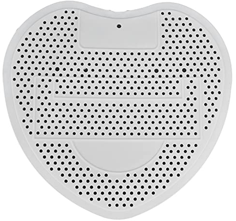 EBTOOLS Colador de Urinario, Desodorante de Urinario, Alfombrillas de Urinario Antiderrames, para Todos los Tipos de Urinario, Forma de Corazón, 19x17 X0,5 Cm(Blanco)