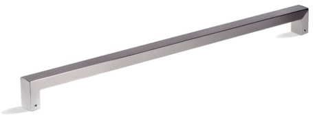 16 Inches Stainless Steel Front Door Handle Brushed Nickel Satin Finish, External Modern Door Pull Handle for Commercial Glass Doors Sliding Wooden Barn Doors Fiberglass, Rectangular Shape Bar