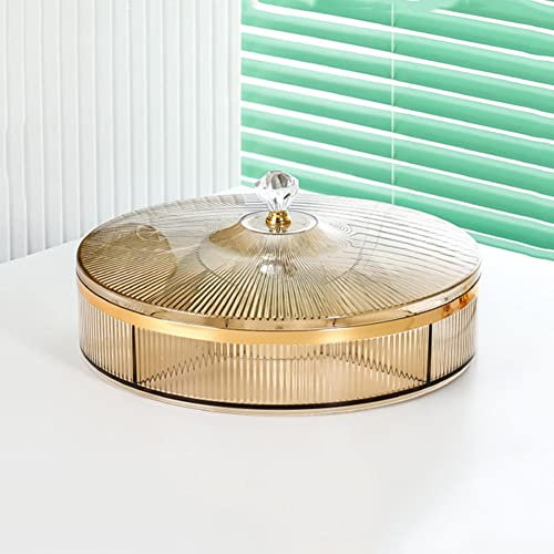 WMGoods Snack Serving Tray with Large Capacity, Split Serving Tray with Lid, Fruit Plate for Parties, Suitable for Biscuits, Nuts, Sweets