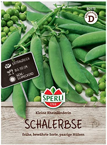 80573 Sperli Premium Erbsen Samen Kleine Rheinländerin | Frühe Ernte | Ertragreich | Erbsen Saatgut