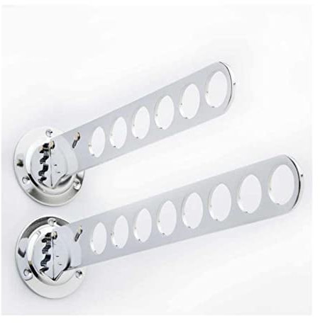 luckxuan Wäscheständer/Wäschetrockner Edelstahl Wandmontage Mantel Hut Kleidungsstück Hängende Loch Haken Kleiderschrank Kleiderbügel Clothes Drying Rack (Color : 02)