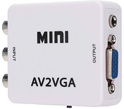 Yosoo Health Gear Convertitore Video, Convertitore da Mini VGA a Video 480P Adattatore Composito da AV a VGA Set Top Box TV Composito Convertitore Audio Video Adattatore Video