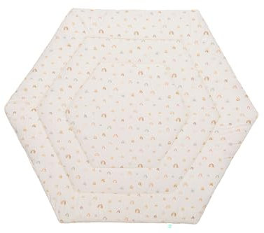 Fillikid Einlage Laufstall 6-eckig Exklusiv | Krabbeldecke Laufgitter 124 cm | Schutzeinlage Laufgitter weich gepolstert | Spieldecke waschbar | Laufgittereinlage