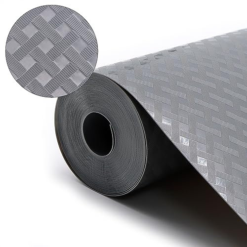 VIBRATITE Schubladenmatte, 30 x 600cm Antirutschmatte Schubladen Matte Zuschneidbar Shelf Liner Küchenschubladenmatten für Kühlschrank Schubladen Regale und Schrank Transparent, Grau