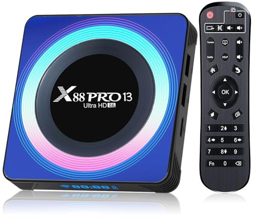 Android TV Box 4GB RAM 64GB ROM, Android 13.0 TV Box 4K 8K, RK3528 Quad-Core Android box supports WiFi6 2.4G+5G Dual Wifi 100M Ethernet Bluetooth 5.0 HDR10+ Smart TV Box Android