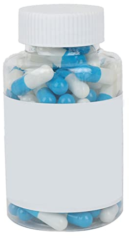 100pcs Capsule de gélatine vide Taille 0 Capsules de pilule vides claires Capules de gel pour le supplément de bricolage Boullage en poudre (blanc bleu)