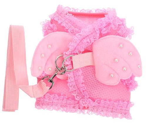 DOITOOL 3stücke Adorable Pet Harnesses Rosa Katzen Und Hundegeschirr Mit Verstellbarem Brustgurt Atmungsaktiv Und Langlebig Für Komfortables Tragen s Zufällige Farbe des Traction